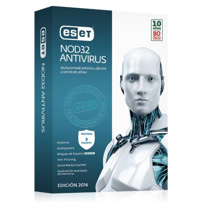 Antivirus NOD 32 para 3 PC