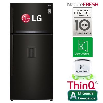 Refrigeradora 509 LT Top Mount LG con Filtro Higiénico inteligente LT51SGD Negro Acero