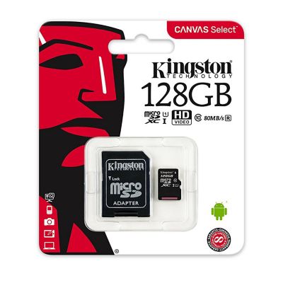 Memoria Micro SD Kingston Canvas 128GB Clase 10 UHS-I
