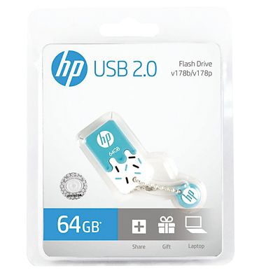 Memoria USB 64GB HP Flash Drive V178B Celeste