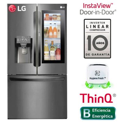 Refrigeradora 660 LT French Door LG InstaView LM78SXT Negro Matte