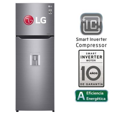 Refrigeradora LG Top Freezer con Door Cooling 312 LT GT32WPPDC Plateada 