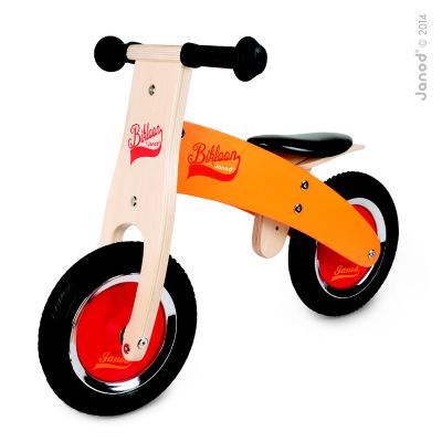 Bicicleta sin Pedales Balance de Madera Naranja  