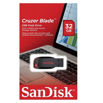 Memoria USB SanDisk Cruzer 32GB CZ50 - Negro/Rojo