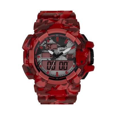 Reloj Umbro Gamer Camuflado Rojo