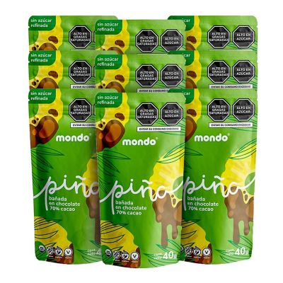 Pack Pina con chocolate 70%  40g MONDO