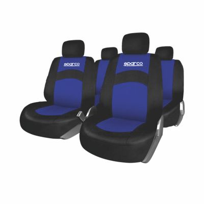 Set de fundas cubre asiento negro azul