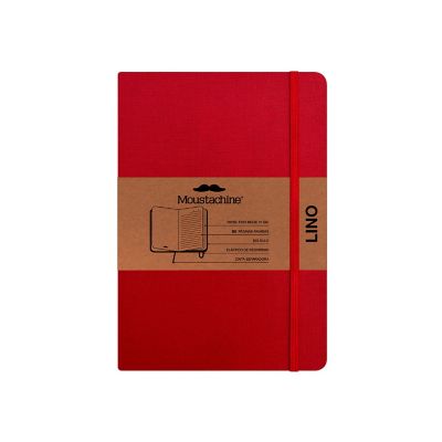 Libreta Moustachine Classic Lino Pocket Rayas - Rojo