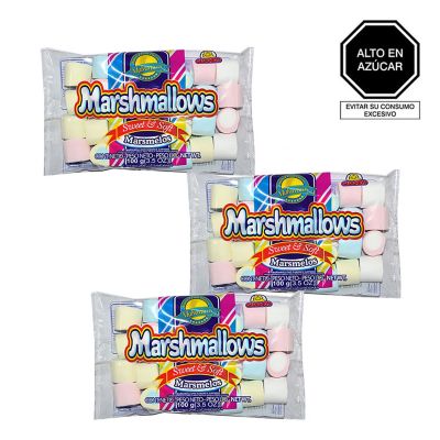 Pack x 3 Guandy Marshmallows Bicolor 100gr