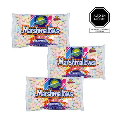 Pack x 3 Guandy Marshmallows Mini Color 100gr