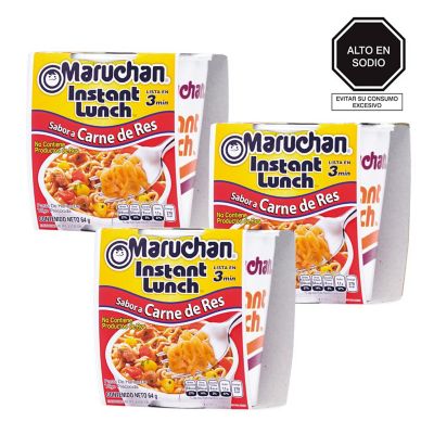 Pack x 3 Maruchan Instant Lunch Res 64gr