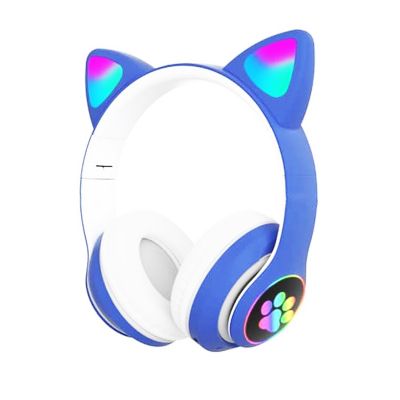 Audífono Bluetooth Gato con  Luz Led