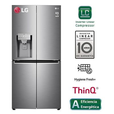Refrigeradora 427 LT French Door LG con Linear Cooling LM57SPN Plateada