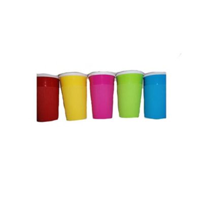 Vaso de Plástico con Tapa para fiesta-Colores