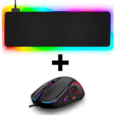 Mousepad RGB Multicolor 80cm x 30cm + Mouse PRO