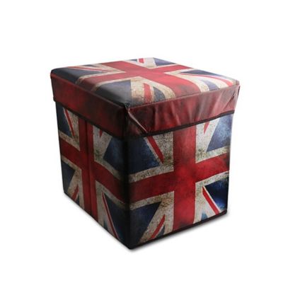 Caja Puff Organizador de Objetos Bandera U.K
