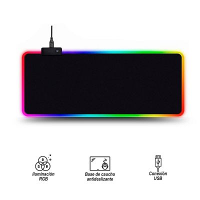 Mouse Pad XL con Iluminación RGB