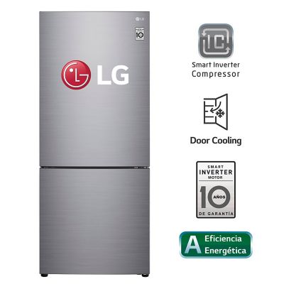 Refrigeradora 408 LT Bottom Freezer LG con Door Cooling GB41BPP Plateada
