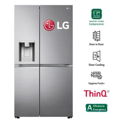 Refrigeradora 617 LT Side By Side  LG con Conectividad Wi-Fi LS66SDP Plateada
