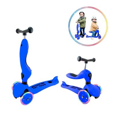 Scooter 2 en 1 para niños con Luces RGB Azul