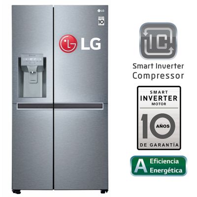 Refrigeradora LG Side By Side con Multi-Air Flow 616 LT LS66SPG Plateada