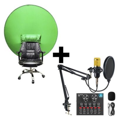 Combo Pantalla Verde + Micrófono Con Consola