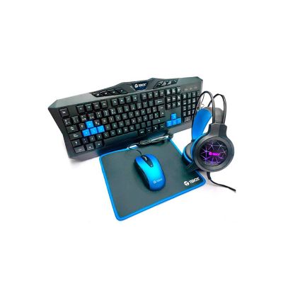 Kit 4en1 teclado + mouse + auricular + padmouse