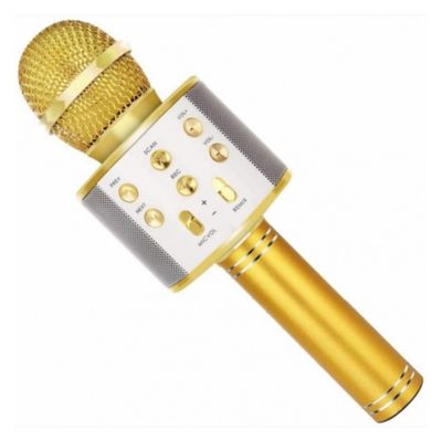 Micrófono Karaoke con módulo de audio - Dorado