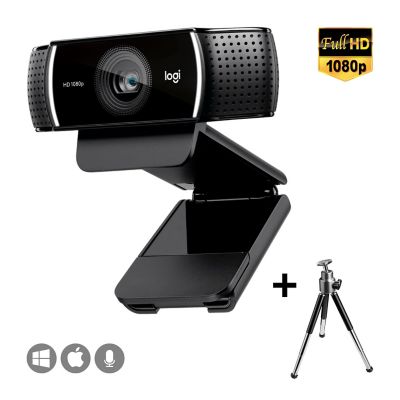 Cámara Webcam Logitech C922 Pro HD720 60fps Stream Trípode Incluido