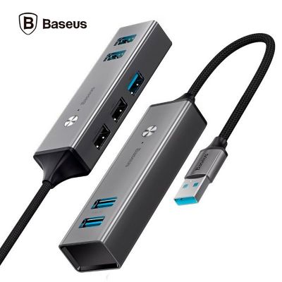Hub USB Baseus CAHUB-C0G Input USB-A Transferencia 5GBps 5 Puertos