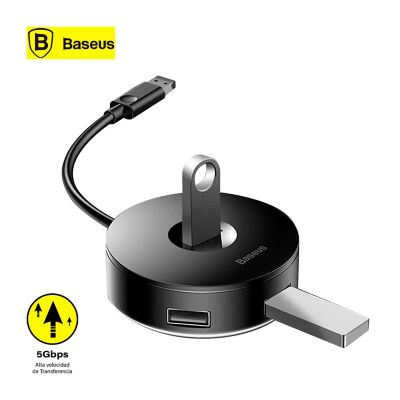 Hub USB Baseus C30A-03 USB-A Transferencia 5GBps 4 Puertos Negro