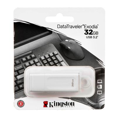 Memoria USB 3.2 Kingston DataTraveler EXODIA 32GB Blanco
