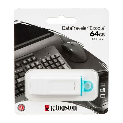Memoria USB 3.2 Kingston DataTraveler EXODIA 64GB Blanco