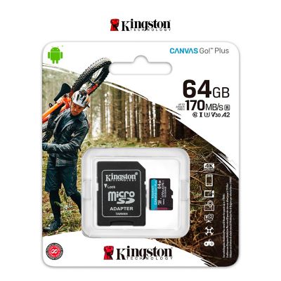 Memoria MicroSD Kingston Canvas Go Plus SDCG3 64GB 170Mbs
