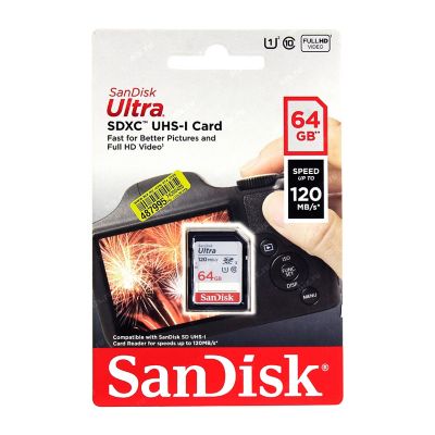 Memoria SD SanDisk Ultra SDXC 64GB UHS-I Clase-10 U1 120Mb/s