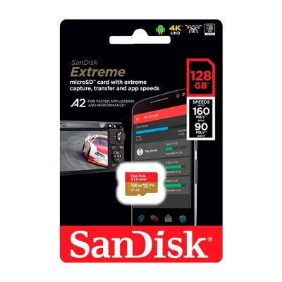 Memoria MicroSD Sandisk Extreme GoPro 128GB A2 U3 160Mb/s