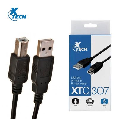 Cable Xtech XTC-307 USB-A Macho 2.0 a USB-B 480Mbps