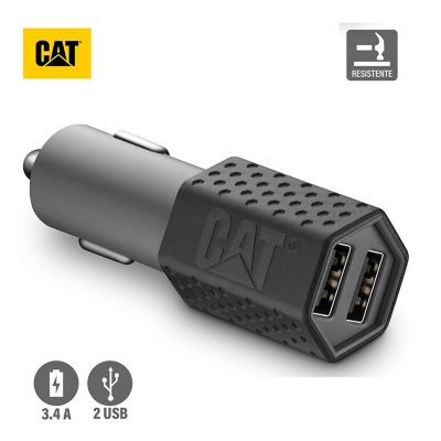 Cargador De Auto CAT Resistente USB 3.4 Amp 2 Puertos