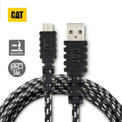 Cable Carga Y Datos CAT Resistente USB-Micro USB 3 Metros