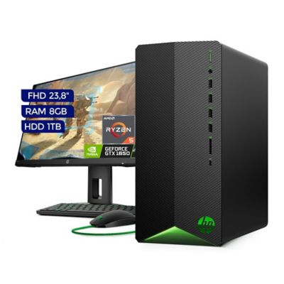 PC Pavilion Gaming AMD R5 8GB 1TB+Monitor X24ih