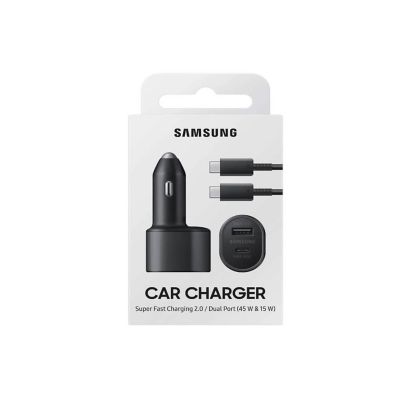 Cargador Auto Samsung 45W + Cable Tipo-C A C