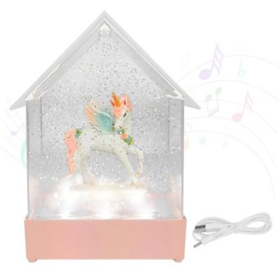Lámpara Musical LED Decorativa Casita Unicornio