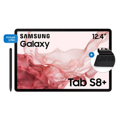 Galaxy Tab S8+ Pink Gold con Keyboard