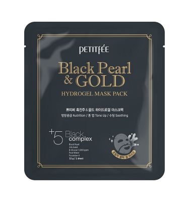 Black Pearl and Gold Hydrogel Mask