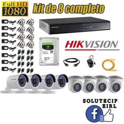 Kit 8 Cámaras Seguridad Full Hd 1080P P2P
