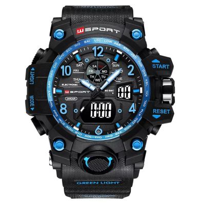 Reloj Watch Sport Analogo Digital. Negro/Azul