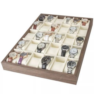 Caja Organizadora Para 30 Relojes Marrón
