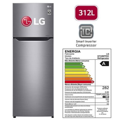 Refrigeradora Lg 312Lts Plateada Door Coolinggt
