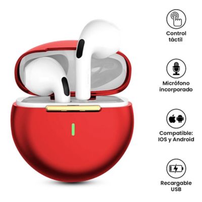 Audífonos Bluetooth Pro 6 A1- Rojo