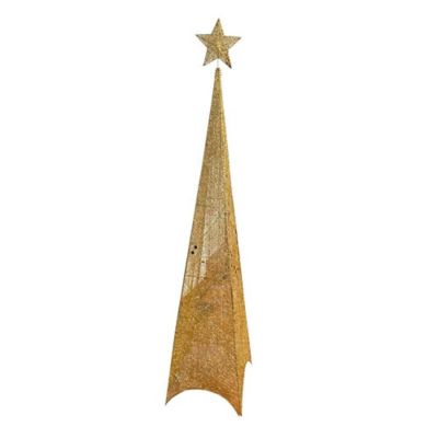 Árbol Triangular Escarchado Dorado de 180 cm